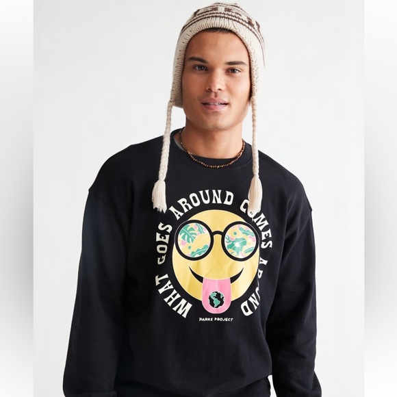 Mens Small NWT Parks Project Black ‘What Goes Around Comes Around’ Crewneck - Picture 3 of 5